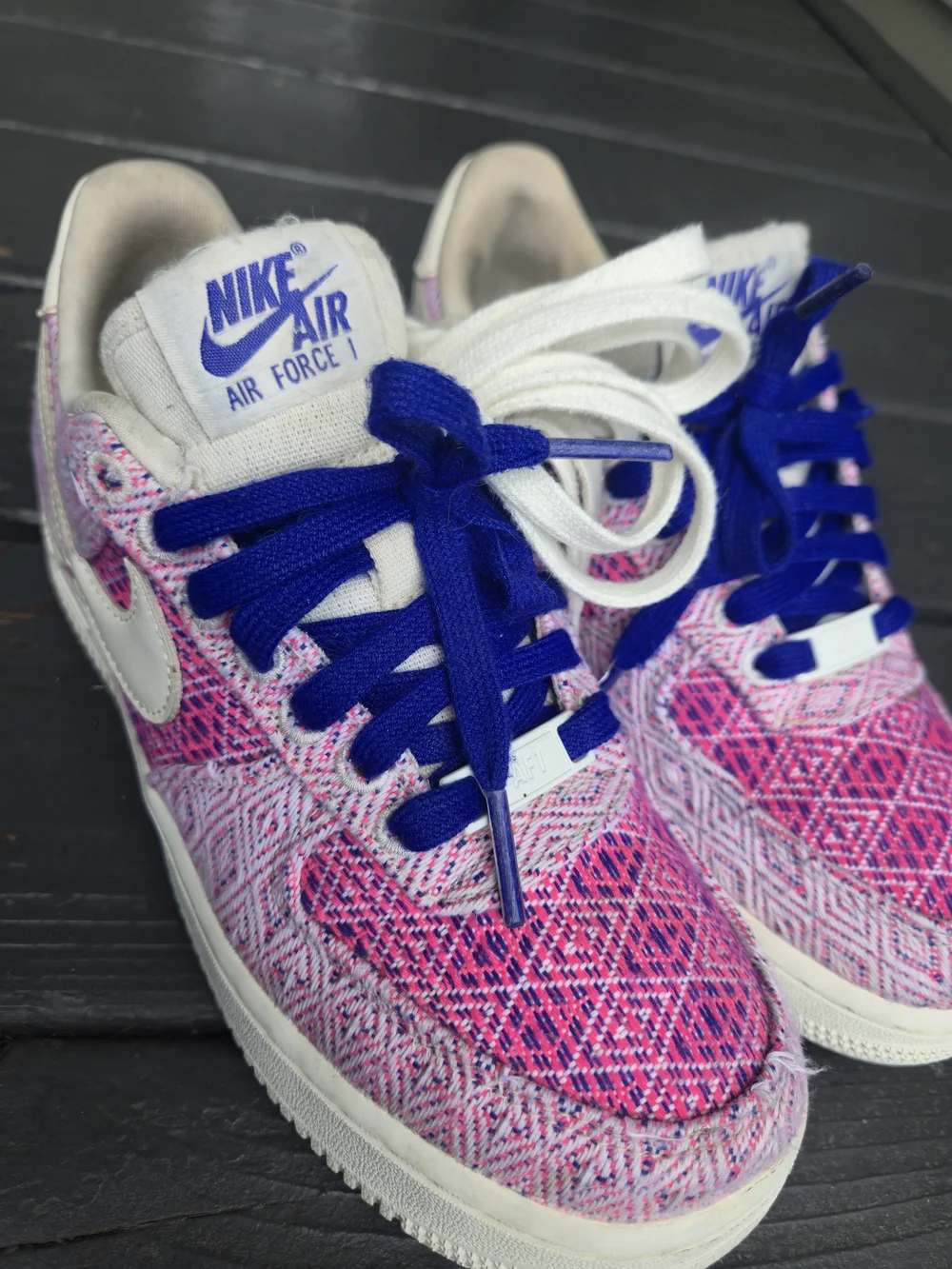 Nike Air Force 1 Low Pink 'Woven Together' Sneakers - Picture 2 of 14